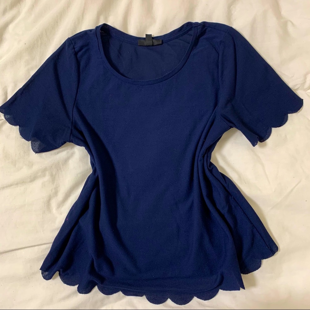 topshop cutesy scalloped shirt 🥰